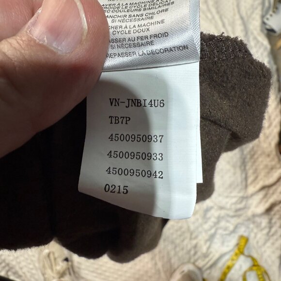 Vans Cardigan Sweater Mens Sz M Brown Cotton Blend Button Up V Heart - Picture 9 of 9